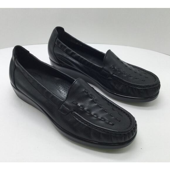 SAS Weave Slip On Loafer Black Womens 6W Comfort Shoe NEW - Picture 3 of 7